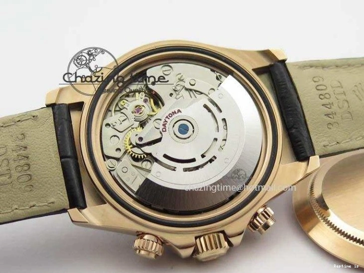 0107 Daytona 116515 Noob 1:1 Best Edition RG Black Dial On Black Leather Strap A NewStyle 3789